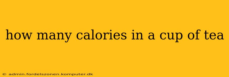 how many calories in a cup of tea
