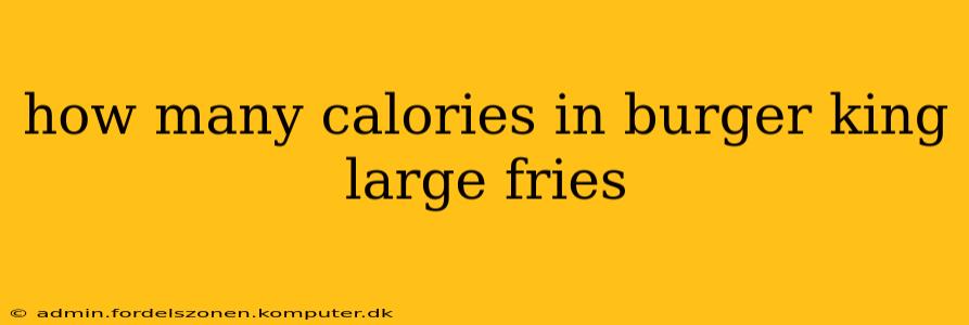 how many calories in burger king large fries