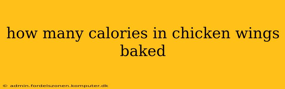 how many calories in chicken wings baked