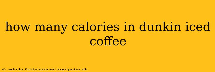 how many calories in dunkin iced coffee