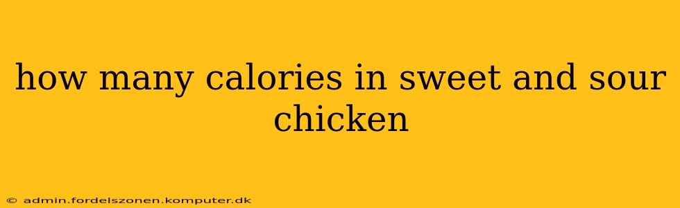 how many calories in sweet and sour chicken