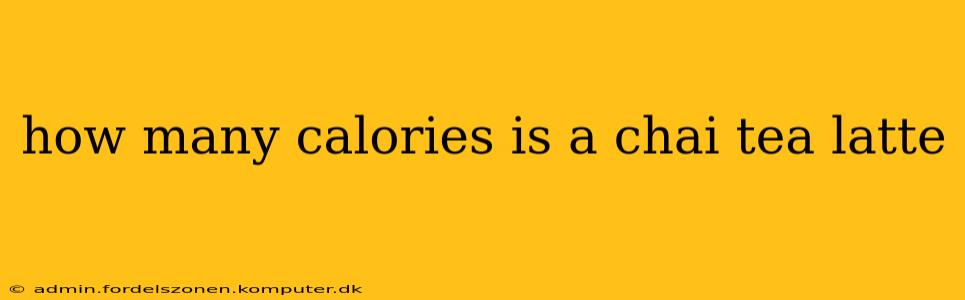 how many calories is a chai tea latte
