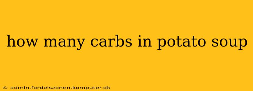 how many carbs in potato soup