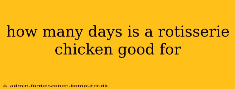 how many days is a rotisserie chicken good for
