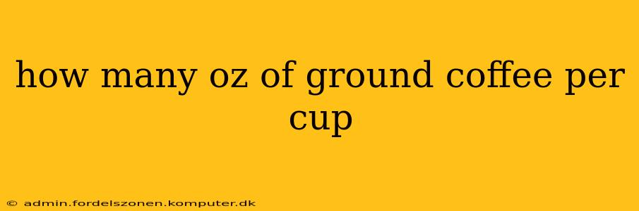 how many oz of ground coffee per cup