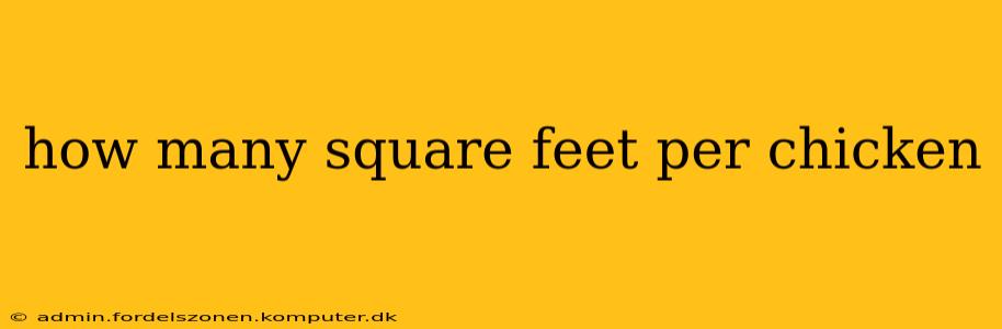 how many square feet per chicken