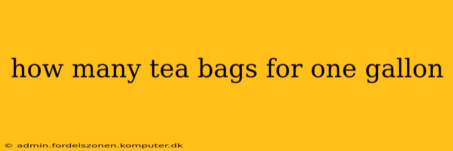 how many tea bags for one gallon