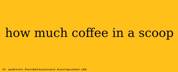 how much coffee in a scoop