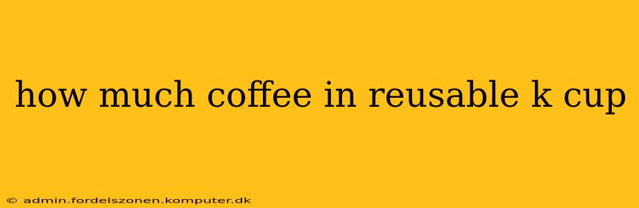 how much coffee in reusable k cup