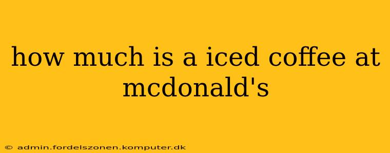 how much is a iced coffee at mcdonald's