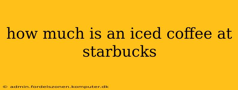 how much is an iced coffee at starbucks