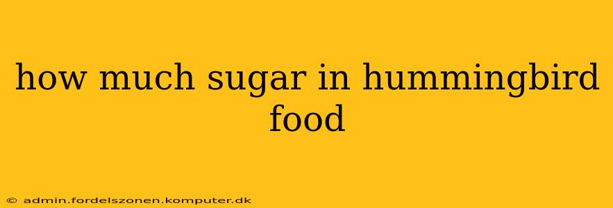 how much sugar in hummingbird food