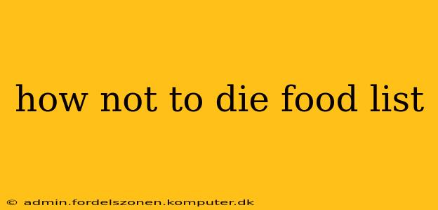 how not to die food list