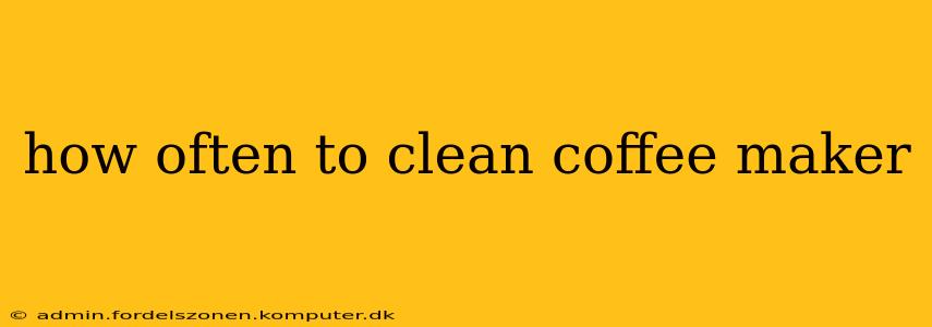 how often to clean coffee maker