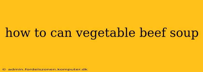 how to can vegetable beef soup