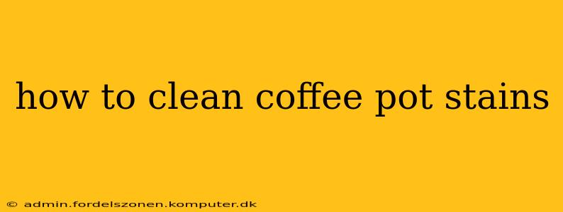how to clean coffee pot stains