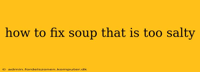 how to fix soup that is too salty