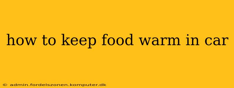 how to keep food warm in car