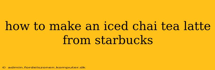 how to make an iced chai tea latte from starbucks
