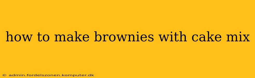 how to make brownies with cake mix