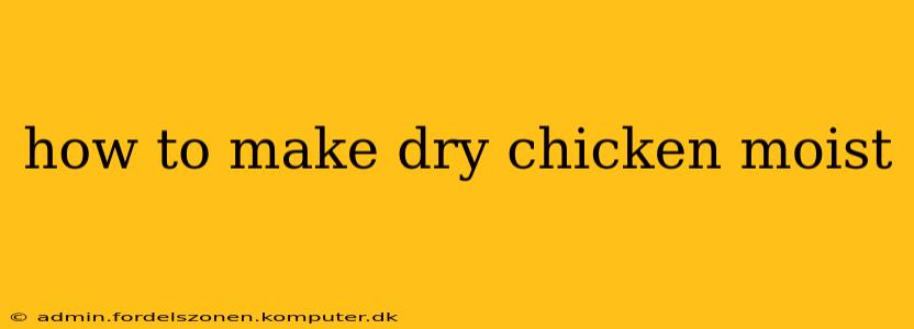how to make dry chicken moist