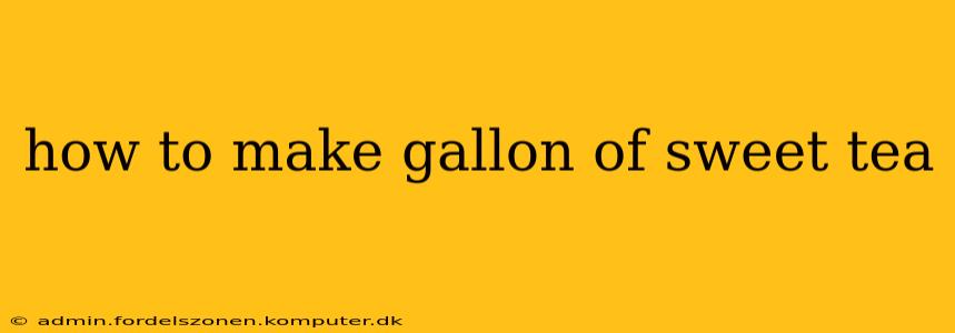 how to make gallon of sweet tea