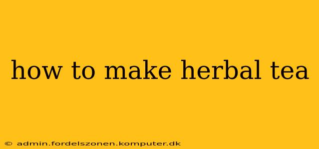 how to make herbal tea