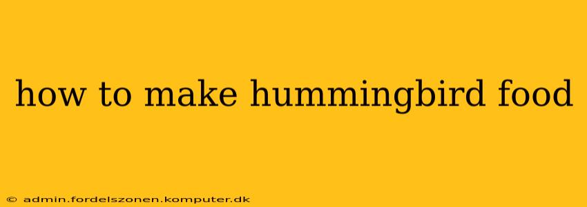 how to make hummingbird food