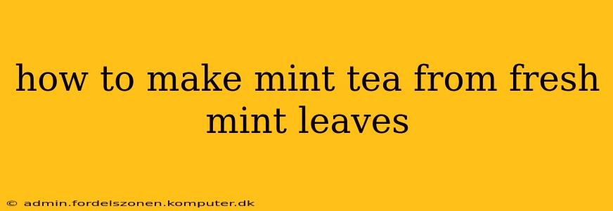 how to make mint tea from fresh mint leaves
