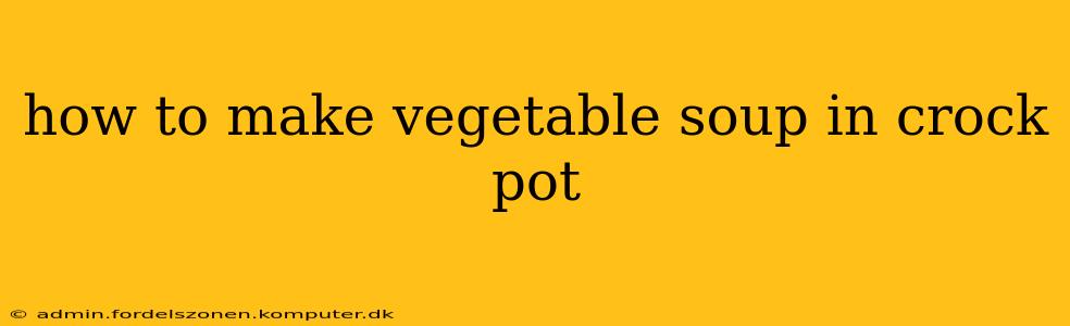 how to make vegetable soup in crock pot