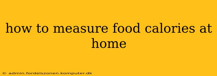 how to measure food calories at home