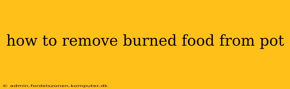 how to remove burned food from pot