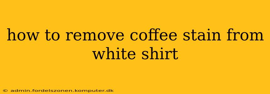 how to remove coffee stain from white shirt
