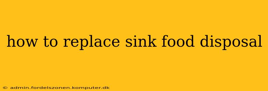 how to replace sink food disposal
