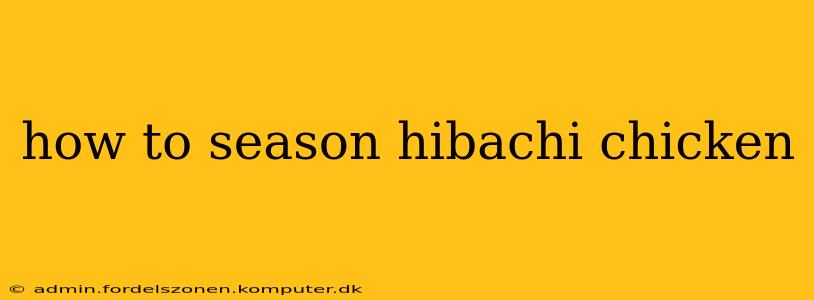 how to season hibachi chicken