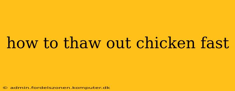how to thaw out chicken fast