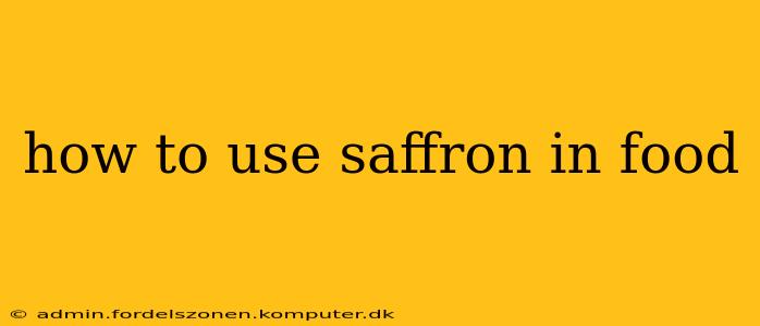 how to use saffron in food