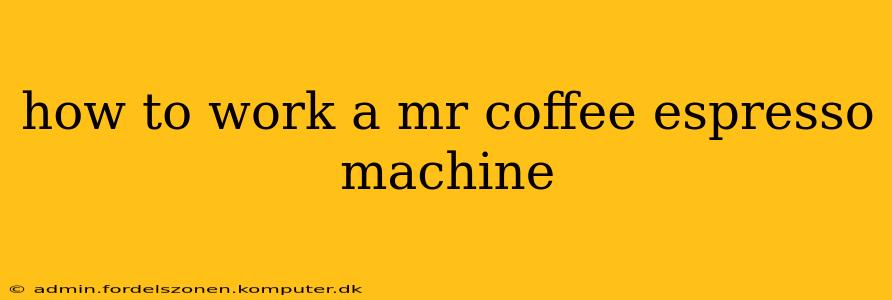 how to work a mr coffee espresso machine