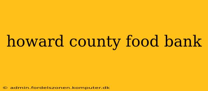 howard county food bank