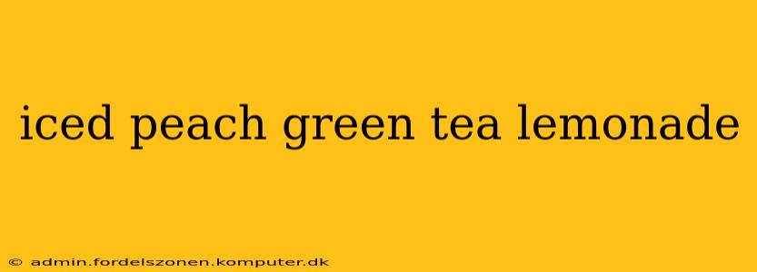 iced peach green tea lemonade