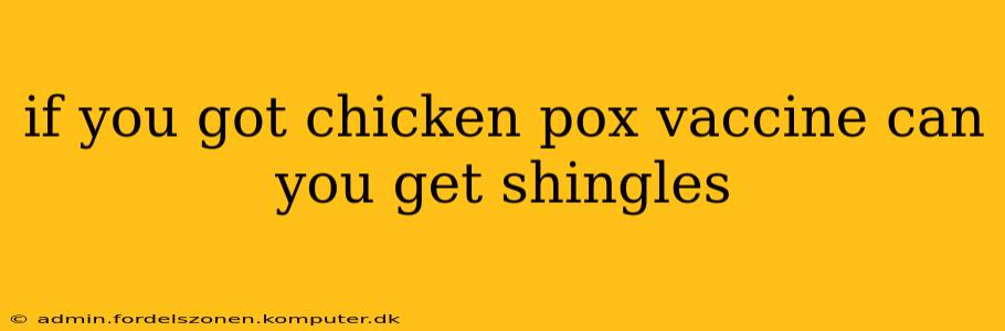 if you got chicken pox vaccine can you get shingles