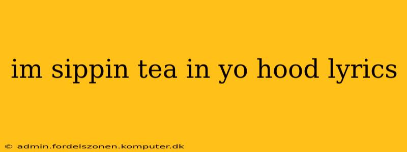 im sippin tea in yo hood lyrics