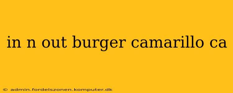 in n out burger camarillo ca