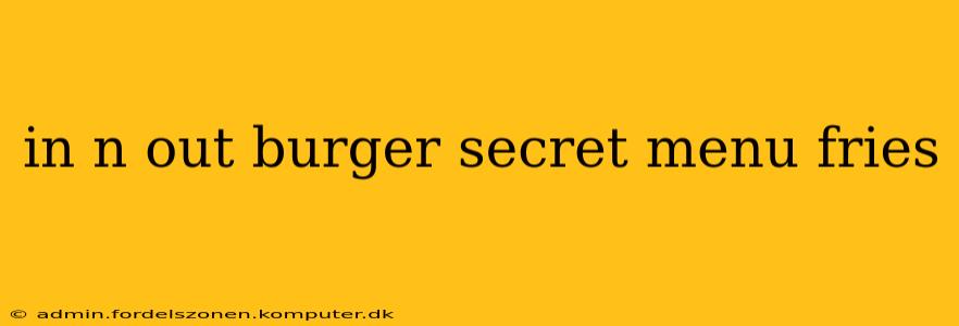 in n out burger secret menu fries