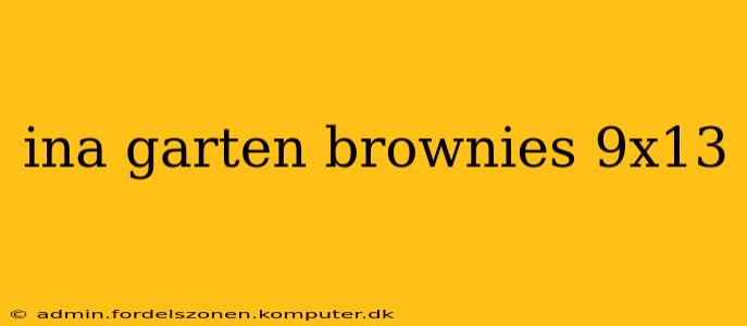 ina garten brownies 9x13