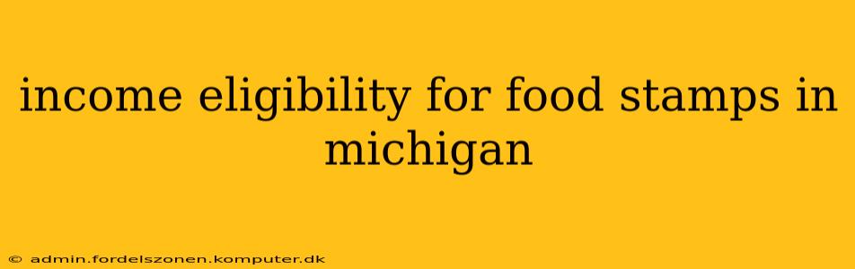 income eligibility for food stamps in michigan