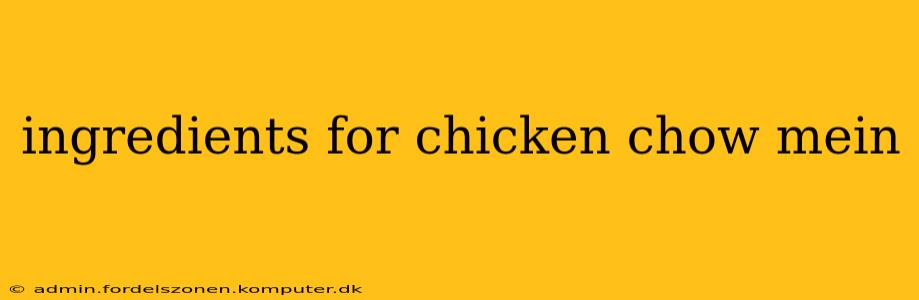 ingredients for chicken chow mein