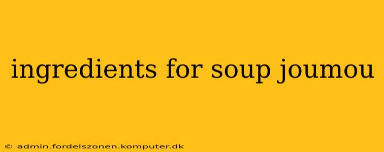 ingredients for soup joumou