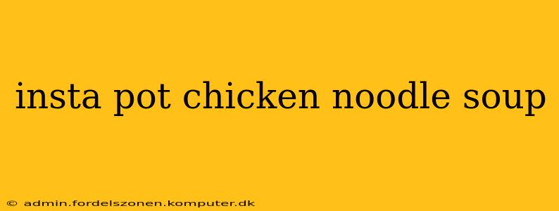 insta pot chicken noodle soup