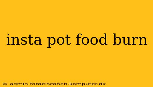 insta pot food burn